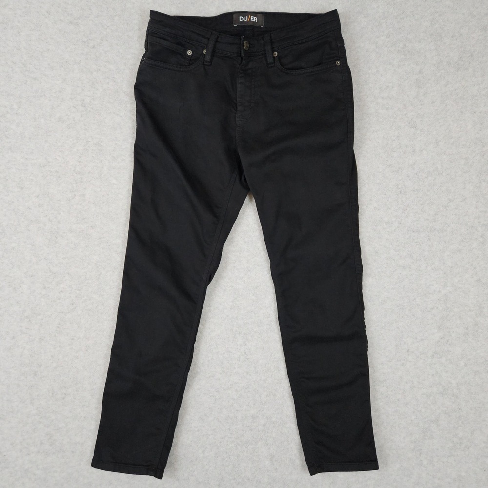 DUER (Men's 33x30) Black N2X Slim Fit Performance Pants Stretch Casual No Sweat